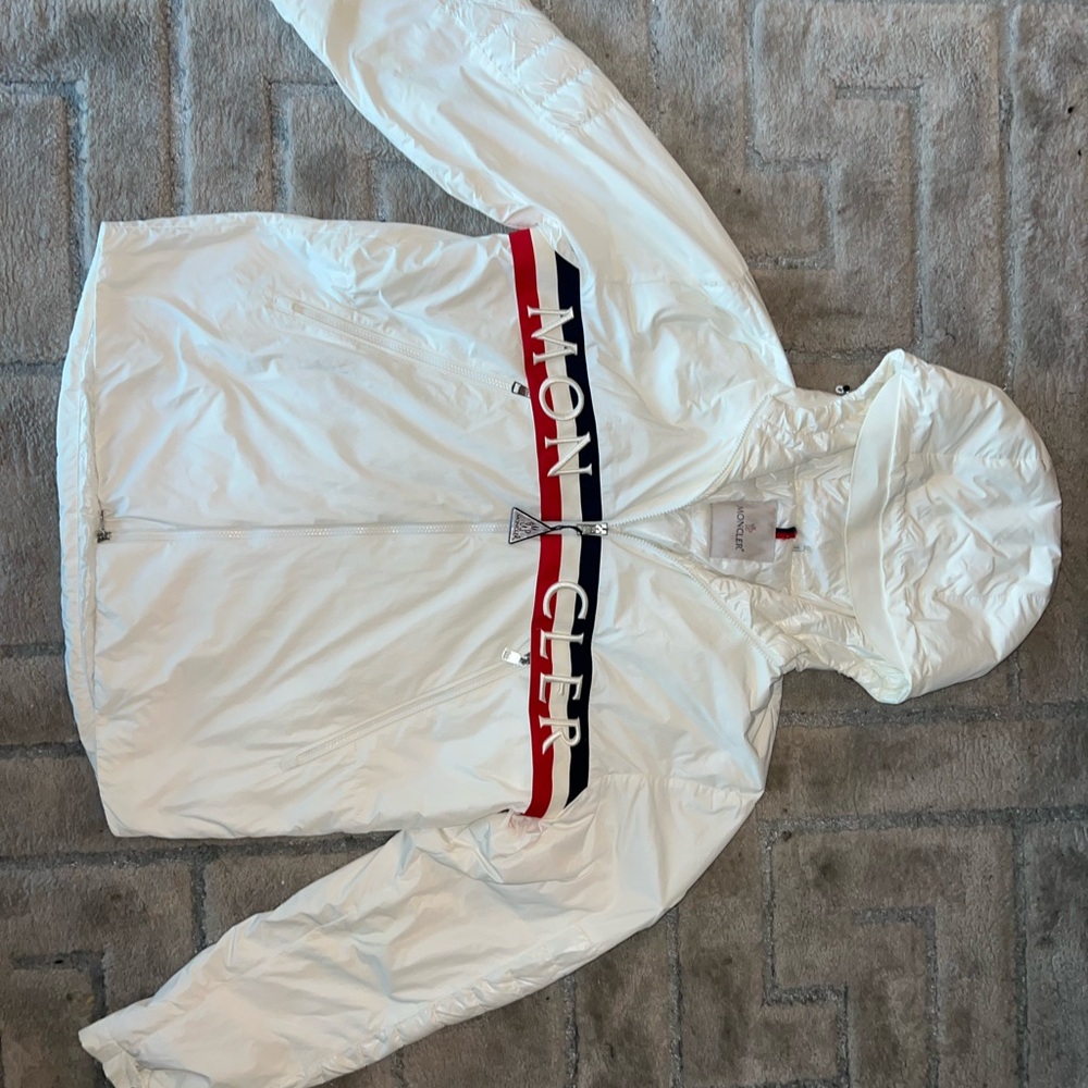 Moncler White Hooded Jacket